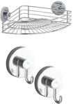Vacuum-Loc Eckablage Mod. Bari 3-teiliges Bad-Set ohne Bohren verchromtes...