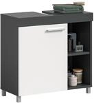 xonox.home &ndash; Waschbeckenunterschrank Noah 65x63x31 cm in Anthrazit und Wei&szlig;...