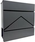 Relaxdays Briefkasten mit Zeitungsfach, HBT: 37 x 37 x 11 cm, DIN C4,...