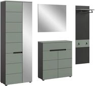 xonox.home - Garderobenkombination Canu 4tlg. 220x190x37 cm in Korpus Basalt...