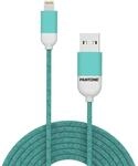 Celly Pantone PTLCS0015L Lightning-Kabel, 2,4 A, L&auml;nge 1,5 m, Cyan