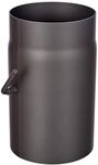 Kamino-Flam 331884 Ofenrohr mit Drosselklappe 2 mm, 150 x 250 mm, gussgrau, Grau