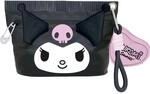 Kuromi Sanrio Kulturbeutel mit dunklem Kawaii-Design und dekorativem