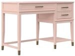 Westerleigh Schreibtisch mit Klappplatte aus MDF in Rosa (BxTxH) 115x49x77 cm