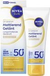 NIVEA SUN get&ouml;nte Sonnencreme f&uuml;rs Gesicht LSF 50+, mattierende...