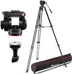 Manfrotto 500X Video‑Kit, Fluidkopf und Alu‑Doppelrohr‑Stativ, 5 Kg...