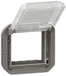 LEGRAND, Plexo New Einsatz, Mosaic Adapter mit transparentem Klappdeckel, Farbe:
