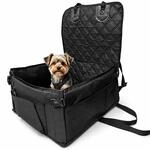 Relaxdays Hundeautositz, kleine Hunde bis 8 kg, faltbar, Hundebett Auto,...