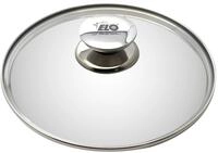 ELO 73025 Glasdeckel Galant 24 cm, aus Glas mit Edelstahlknopf, Silber