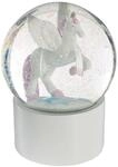 Atmosphera - Schneekugel Einhorn - H 16 cm - Grau