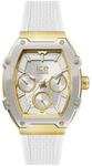 ICE-WATCH - Ice boliday Steel - Uhr mit Silikonarmband, Wei&szlig;-Gold,Medium (42mm)
