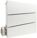Relaxdays Briefkasten mit Zeitungsfach, HxBxT: 37,5 x 35,5 x 10,5 cm, DIN C4,