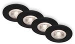 BRILONER - 4er Set LED Einbaustrahler 230V flach, warmwei&szlig;, je 4,9 W 480lm,...