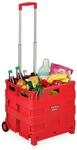 Relaxdays Einkaufstrolley, Klapptrolley mit Rollen & Teleskopgriff, bis 35 kg,