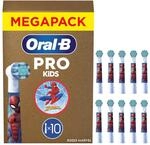 Oral-B Aufsteckb&uuml;rsten Pro Kids 3+ Marvel Spiderman, Wei&szlig;, 10 St&uuml;ck