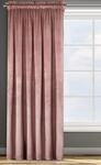 Design91 Samtvorhang Kr&auml;uselband Blickdichte Vorh&auml;nge Samt Velours 135x300