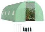 Outsunny Foliengew&auml;chshaus begehbares Polytunnel 6 x 3 m Gew&auml;chshaus mit 8...