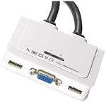 EFB-Elektronik2-Port KVM VGA-USB-Audio mit Kabels&auml;tzen 2x0,9 m