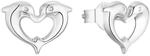 Amor Ohrstecker 925 Sterling Silber M&auml;dchen Kinder Ohrschmuck, 0,8 cm, Silber,