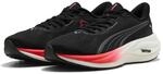 Puma Unisex Electrify Nitro 5 Road Running Shoe, Black-Ultra RED White, 43.5 EU