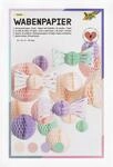 folia 461-19 - Wabenpapier PASTEL, 21 x 33 cm, Bastelpapier mit Wabenstruktur in 4