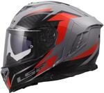 LS2, Integraler Motorradhelm STORM III DYNAMO Grey Red, XS