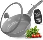 Moritz & Moritz Keramik Pfanne mit Deckel 26cm - frei von PFAS, PFOA & PTFE -