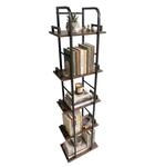 Relaxdays Standregal, HBT: 143 x 38 x 24 cm, 5 offene Ablagen, Beistellregal...