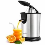 NutriChef Elektrische Zitruspresse 160 W Edelstahl mit Hebelarm &ndash; Orangenpresse