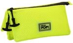 Oh My Pop! Yellow Neon-Mesh Dreifach Federm&auml;ppchen, Gelb, 23 x 11 cm