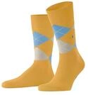 Burlington Herren Socken King M So Baumwolle gemustert 1 Paar, Gelb Corn 1334, 40-46