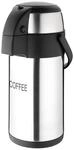 Olympia Pumpkanne Airpot 3 Liter/105,5 oz, Edelstahl, mit Gravur 'Kaffee',