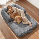 VEVOR Hundebett f&uuml;r Menschen & Hunde, 181x111x24cm, Memory-Schaum-Hundebett in