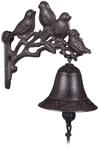Relaxdays T&uuml;rglocke Gusseisen V&ouml;gel, antike Landhaus Optik, heller Klang,