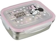 Edelstahl Brotdose Minnie Mouse, 550ml, mit Gummidichtung