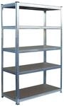 Relaxdays Schwerlastregal, 5 Ebenen, HBT: 200 x 100 x 40 cm, bis 875 kg, Keller...