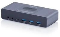 DIGITUS USB-C KVM-Switch &ndash; 2 PC 2 Monitore &ndash; 3X USB-A, 1x Typ-C 5 Gbit/s |...