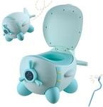Relaxdays T&ouml;pfchen Flugzeug, Kindertoilette mit Deckel, mint