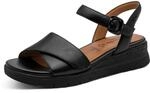 Tamaris Damen Wide Fit Sandalen verstellbar mit Keilabsatz und Riemchen, schwarz