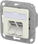 METZ CONNECT E-DAT C6A LSA++ Dose, 2 Port, UPk, reinwei&szlig;