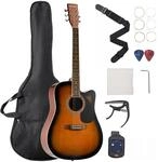 VEVOR Elektro Akustische Gitarre Cutaway 1041,4 mm, Anf&auml;ngerpaket mit Gigbag,