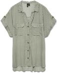 VERO MODA Damen Vmbumpy S/S Shirt WVN Ga Noos, Gr&uuml;n, S