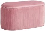 HOMCOM Sitzbank mit Stauraum Wohnzimmer Rosa 81 x 40 x 41 cm Elegant