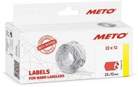 Original Meto Etiketten f&uuml;r Preisauszeichner (22x12 mm, 1-zeilig, 6.000 St&uuml;ck,