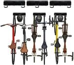 Relaxdays Fahrrad Wandhalterung, 6 Fahrr&auml;der & Helme, hochkant, Schienen mit