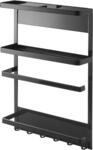 Yamazaki 2745 Tower Magnetic Rack, Black, Steel, 24.5 x 6.5 x 34 cm