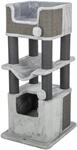 TRIXIE Katzen-Kratzbaum XXL Lucano, f&uuml;r Katzen mit H&ouml;hle &ndash; 110 cm, grau