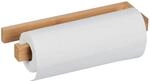 Relaxdays K&uuml;chenrollenhalter Wand, Bambus Rollenhalter f&uuml;r K&uuml;che,