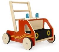 small Foot Lauflernwagen Feuerwehr aus Holz, Moderne Lauflernhilfe f&uuml;r
