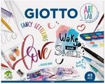 GIOTTO Art Lab Set, Fancy Lettering, 45-teilig, wei&szlig;